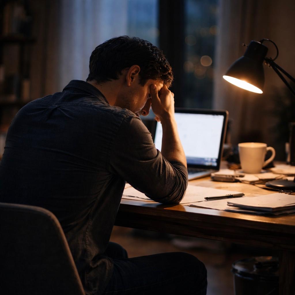 Storm cloud over still water